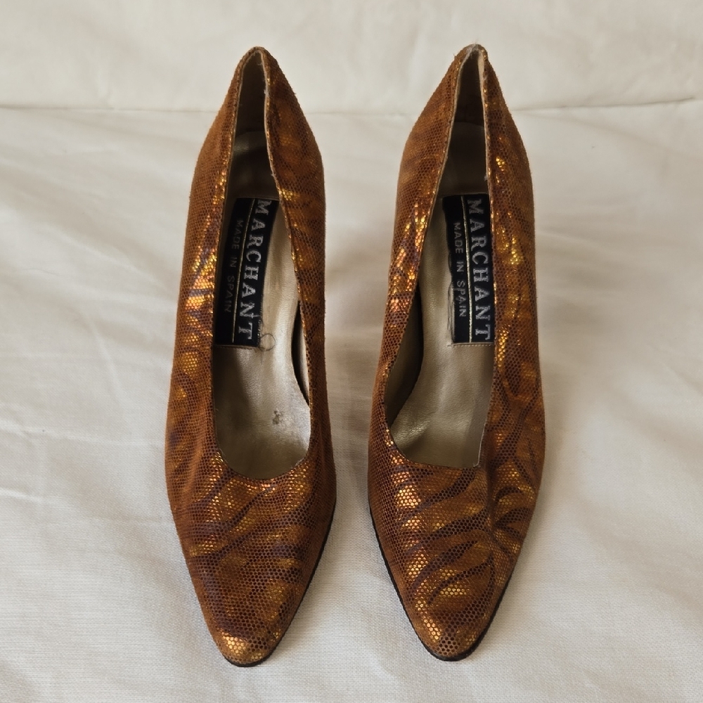 Shimmering Bronze Heels